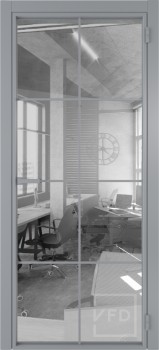 Алюминевая дверь System R44 Chrome стекло Air Space