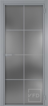 Алюминевая дверь System R44 Chrome стекло Dark Cloud