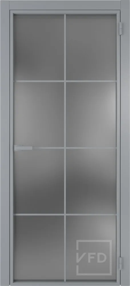 Алюминевая дверь System R44 Chrome стекло Dark Cloud