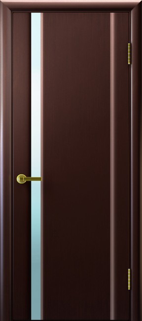 Фото -   Межкомнатная дверь "Синай 1", по, венге (стекло белое)   | фото в интерьере