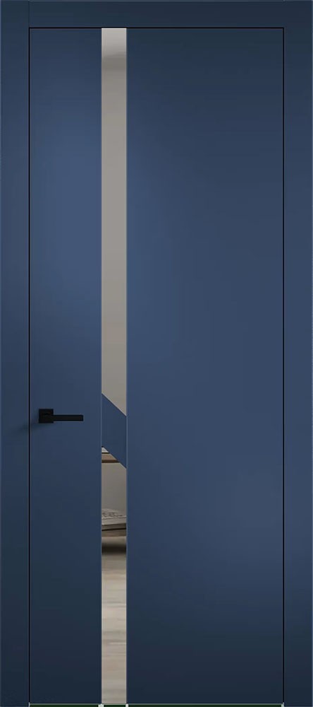 Межкомнатная дверь "Тренто Line ДГ-03", пг, синяя NSC S 7020-R80B