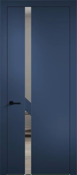 Межкомнатная дверь "Тренто Line ДГ-03", пг, синяя NSC S 7020-R80B