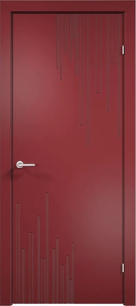 Межкомнатная дверь "Триест 01", пг, RAL 3003 (пурпурно-красный)