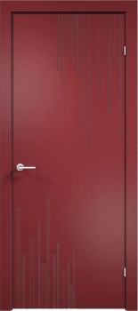 Межкомнатная дверь "Триест 01", пг, RAL 3003 (пурпурно-красный)