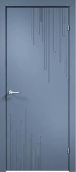 Межкомнатная дверь "Триест 01", пг, RAL 5014 (синяя)