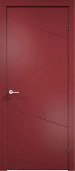Межкомнатная дверь "Триест 02", пг, RAL 3003 (пурпурно-красный)