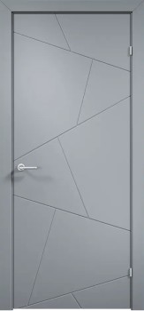 Межкомнатная дверь "Триест 02", пг, RAL 7040 (серая)