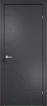 Межкомнатная дверь "Триест 03", пг, RAL 9004 (черная)