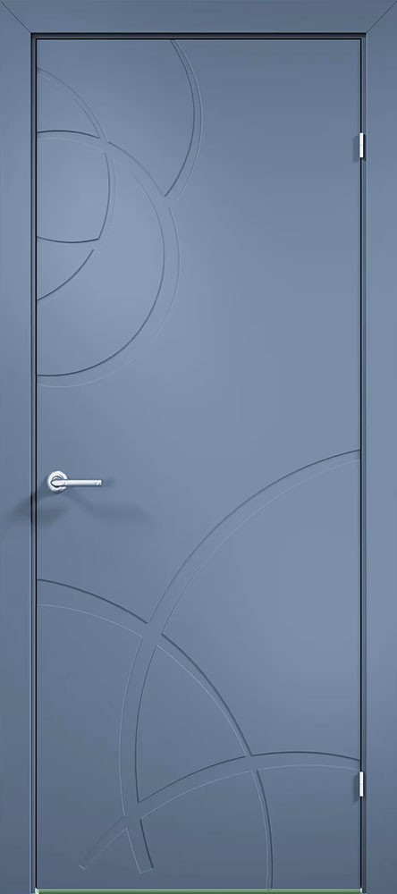 Межкомнатная дверь "Триест 03", пг, RAL 5014 (синяя)