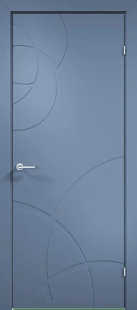 Межкомнатная дверь "Триест 03", пг, RAL 5014 (синяя)