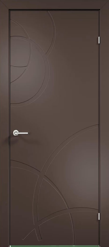 Межкомнатная дверь "Триест 03", пг, RAL 8017 (коричневая)