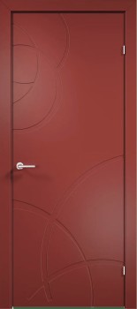 Межкомнатная дверь "Триест 03", пг, RAL 3003 (пурпурно-красный)