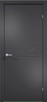 Межкомнатная дверь "Триест 04", пг, RAL 9004 (черная)