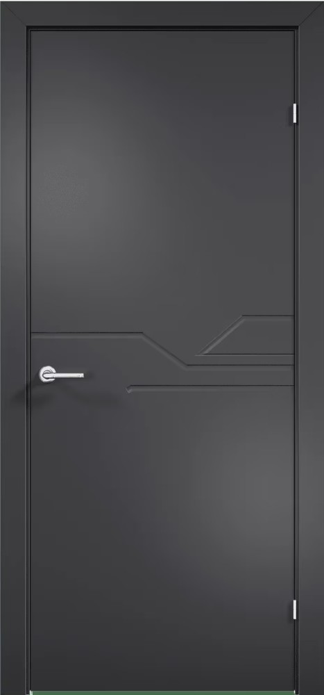 Межкомнатная дверь "Триест 04", пг, RAL 9004 (черная)