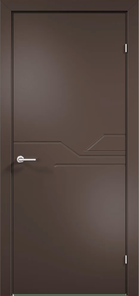 Межкомнатная дверь "Триест 04", пг, RAL 8017 (коричневая)