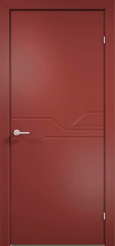 Межкомнатная дверь "Триест 04", пг, RAL 3003 (пурпурно-красный)