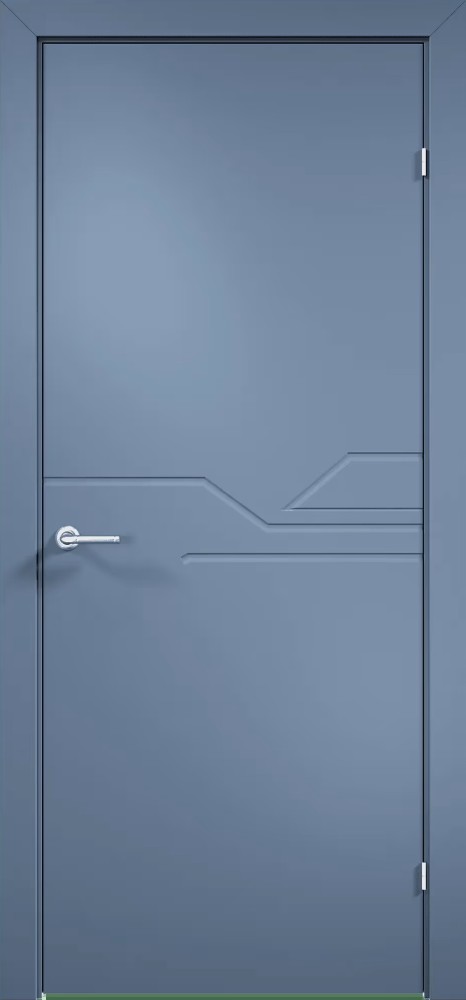 Межкомнатная дверь "Триест 04", пг, RAL 5014 (синяя)