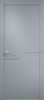 Межкомнатная дверь "Триест 05", пг, RAL 7040 (серая)