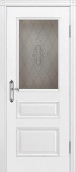 Межкомнатная дверь "Трио В1", по белый