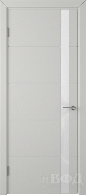 Фото -   Межкомнатная дверь "Тривиа", по, светло-серый   | фото в интерьере