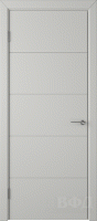 Фото -   Межкомнатная дверь "Тривиа", пг, светло-серый   | фото в интерьере