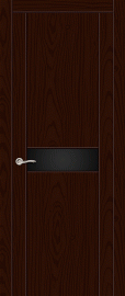 Фото -   Межкомнатная дверь "Турин-1", по, ясень шоколад   | фото в интерьере
