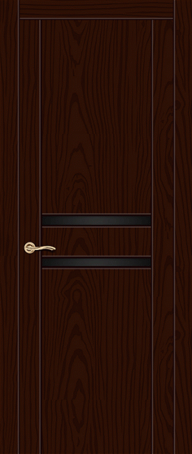 Фото -   Межкомнатная дверь "Турин-2", по, ясень шоколад   | фото в интерьере