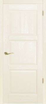 Межкомнатная дверь "Турин", пг, слоновая кость, Браш сосна