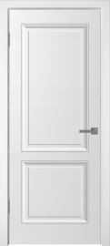 Фото -   Межкомнатная дверь "УНО-2", пг, белый   | фото в интерьере