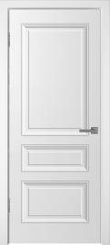 Фото -   Межкомнатная дверь "УНО-3", пг, белый   | фото в интерьере