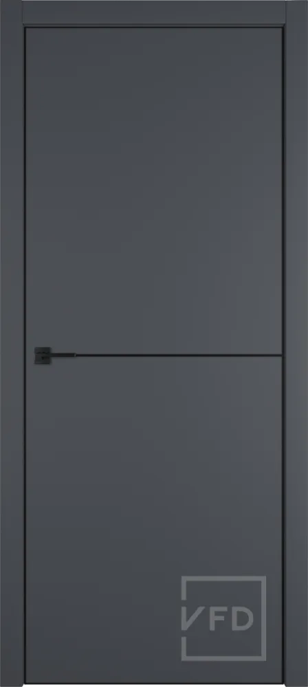 Межкомнатная дверь "УРБАН 1" (URBAN 1), пг, Эмалекс графит (onyx) 4-xBE, ЧМ