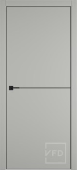 Межкомнатная дверь "URBAN 1", пг, Emalex Taupe, Black mould 4-хBE