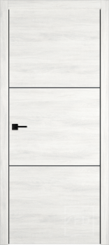 Межкомнатная дверь "URBAN 2", пг, Nord Vellum (черный молдинг)