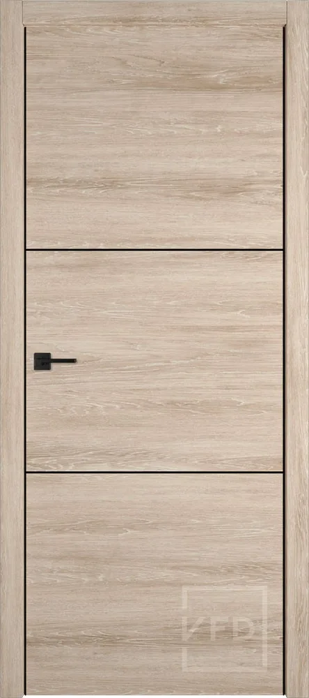 Межкомнатная дверь "УРБАН 2" (URBAN 2), пг, Шале пустынный (Sand Vellum) (черный молдинг)