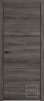 Межкомнатная дверь "УРБАН 2" (URBAN 2), пг, Шале графит (Terra Vellum) (черный молдинг)
