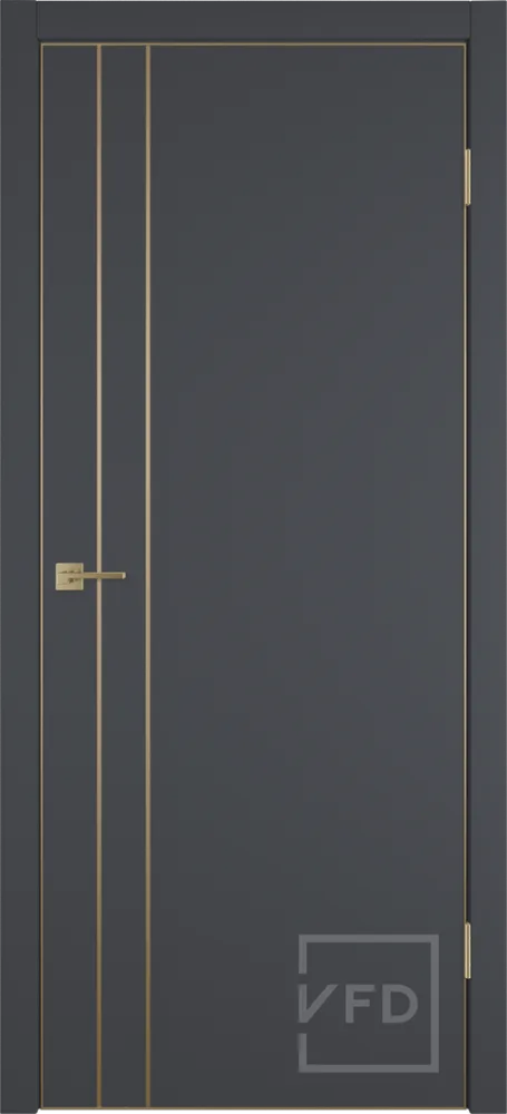 Межкомнатная дверь "УРБАН 2ВР" (URBAN 2V), пг, Эмалекс графит (onyx) 4-x ЗК ЗМ