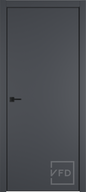 Фото -   Межкомнатная дверь "URBAN Z", пг, Onyx BE, черная кромка   | фото в интерьере