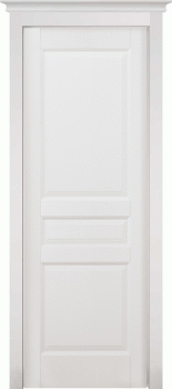 Межкомнатная дверь "Валенсия", пг, Эмаль Белая (RAL 9010), Браш сосна