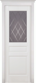 Фото -   Межкомнатная дверь Валенсия, по, белая эмаль   | фото в интерьере