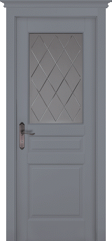 Межкомнатная дверь "Валенсия", по, Эмаль Грей, Браш сосна