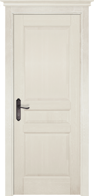Фото -   Межкомнатная дверь "Валенсия", пг, Эмаль слоновая кость, Браш сосна   | фото в интерьере