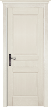 Межкомнатная дверь "Валенсия", пг, Эмаль слоновая кость, Браш сосна