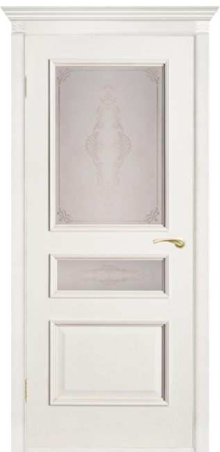 Фото -   Межкомнатная дверь "Вена", по, белый ясень   | фото в интерьере