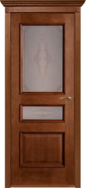 Фото -   Межкомнатная дверь "Вена", по, орех-коньяк   | фото в интерьере