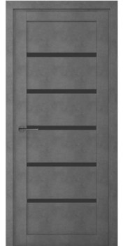 Межкомнатная дверь "Вена" экошпон, по, бетон темный