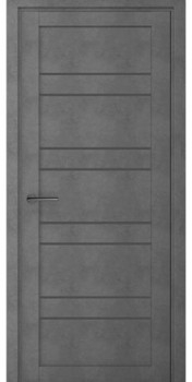 Межкомнатная дверь "Дублин" экошпон, по, бетон темный