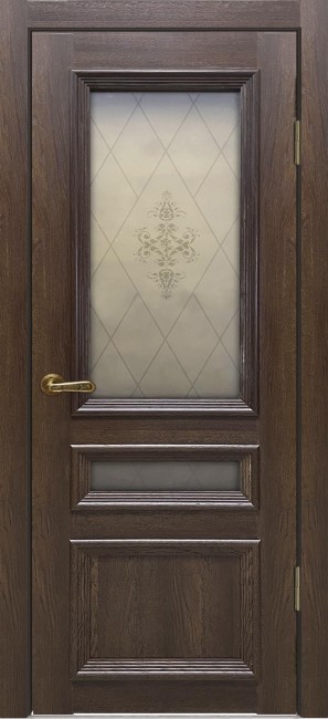 Фото -   Межкомнатная дверь "Вероника-3", по, дуб оксфордский   | фото в интерьере