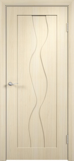 Фото -   Межкомнатная дверь ПВХ "Вираж", пг, беленый дуб   | фото в интерьере
