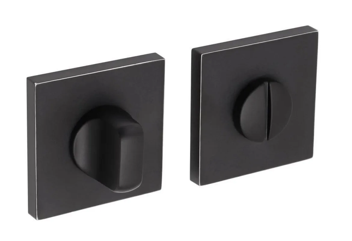 Фиксатор сантехнический ADDEN BAU, WC SQ-003 BLACK / CHROME RIM (цвет ЧЁРНЫЙ МАТОВЫЙ/ ХРОМ)