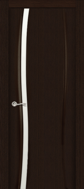 Фото -   Межкомнатная дверь "Жемчуг-1", по, венге   | фото в интерьере